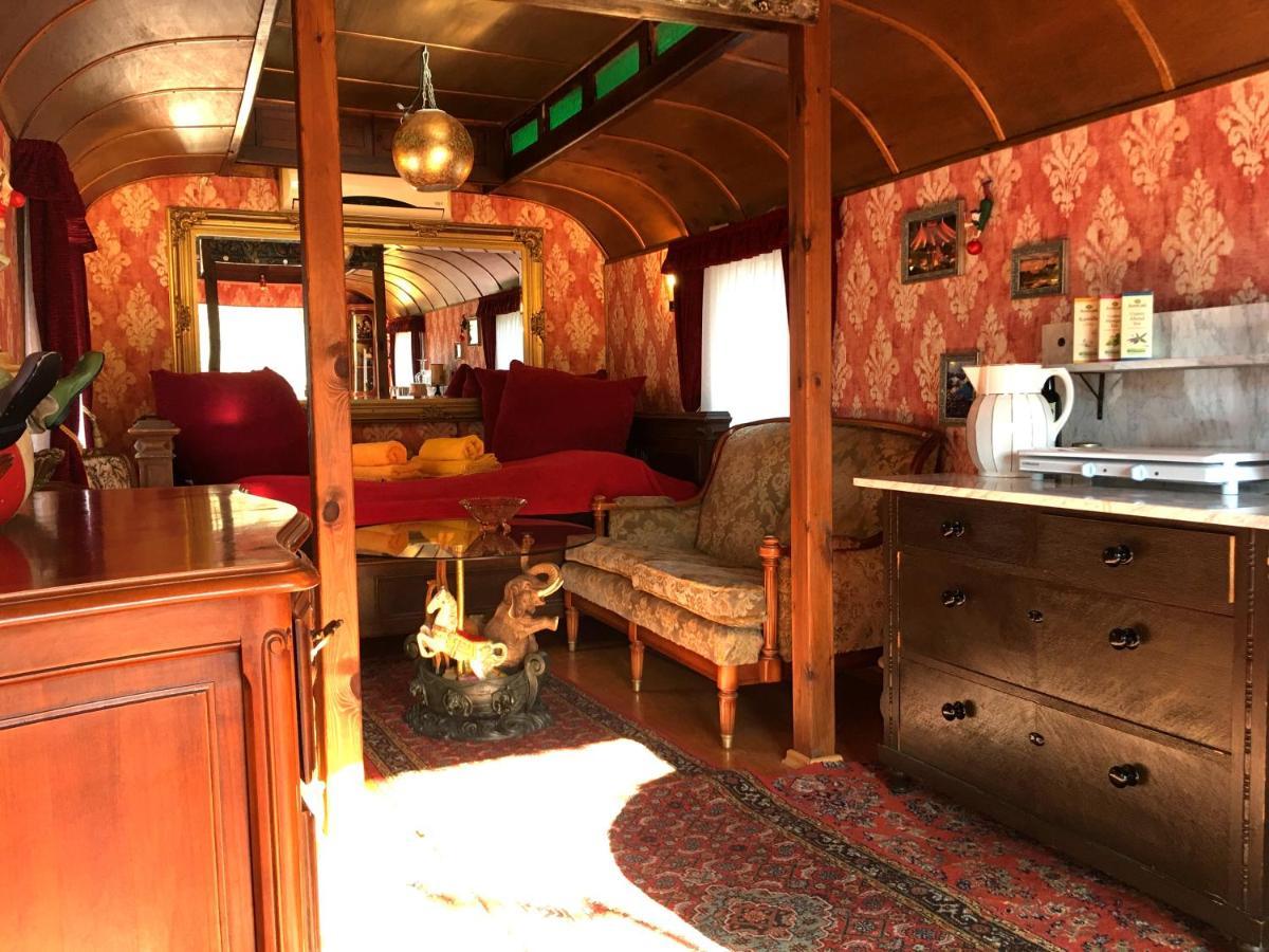 Historischer Zirkuswagen Mit Terrasse Und Blick Ins Gruene Witzenhausen Eksteriør billede